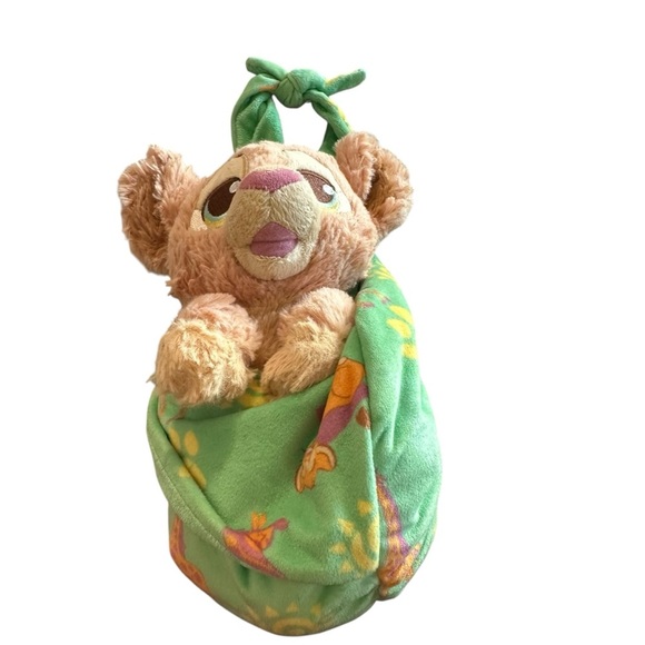 Disney The Lion King Plush Animal Toy in Green Blanket - Picture 1 of 3